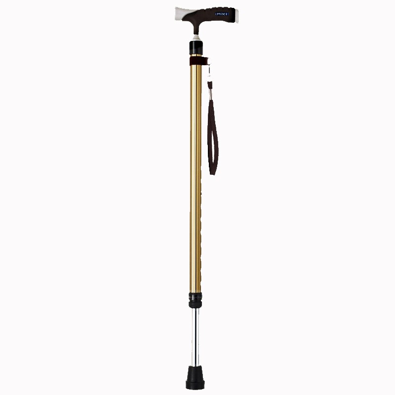 MIKI三贵 老人拐杖手杖MRF-011220航太铝折叠拐杖老人随身可携带折叠拐杖 和美德伸缩拐杖MRT-013钛色