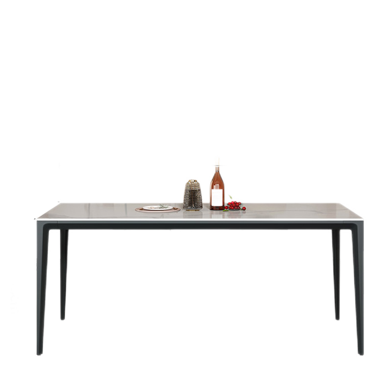 卓昙 餐桌 轻奢抗菌亮光岩板圆形餐桌可变圆桌意式极简可伸缩圆餐桌椅组合方圆两用饭桌哑光餐台 1.3米哑光岩板伸缩餐桌 一桌四椅