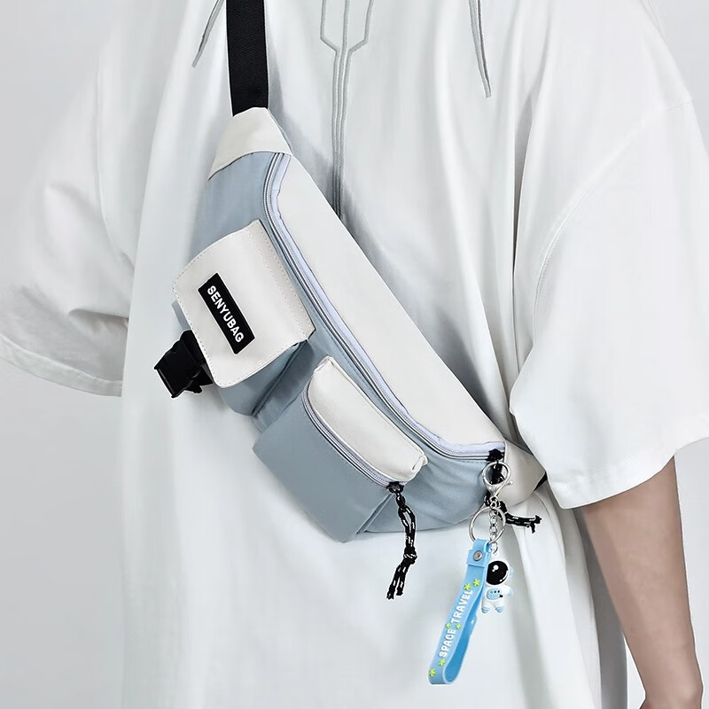 陆(fadelu)斜挎包男潮牌日系胸包男款背包小挎包新款运动男士手机腰包