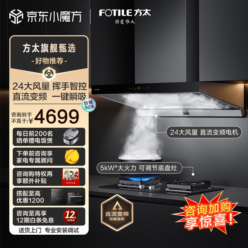 方太油烟机抽油烟机套装烟灶套装油烟机煤气灶套装天然气灶直流变频24飓风猛火套餐EMQ5T+TH29B 欧式 烟灶组套