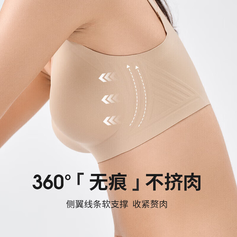 嫚熙(EMXEE)孕妇哺乳文胸内衣喂养胸衣舒适上托聚拢怀孕期喂奶文胸女 兰烟花 L