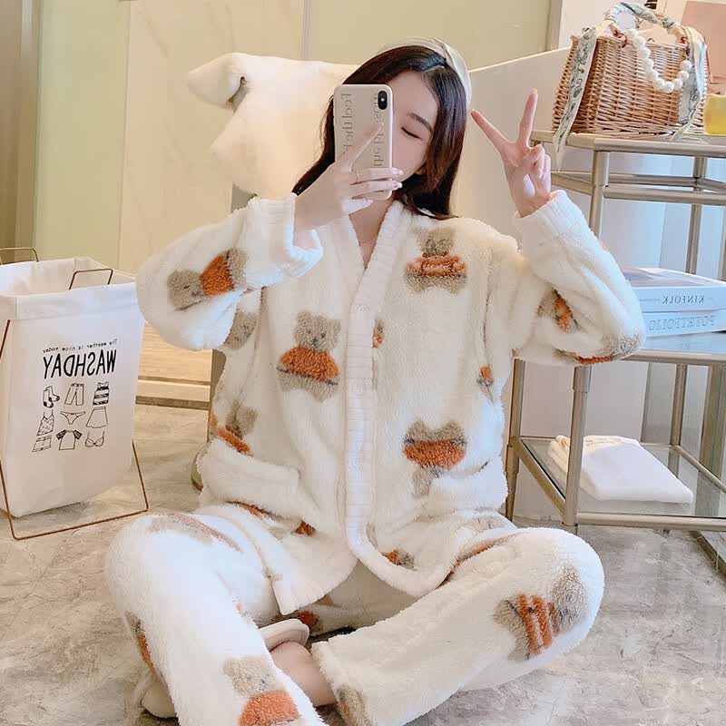 婧麒珊瑚绒月子服秋冬季加绒加厚孕妇装产后哺乳睡衣套装 【温暖舒适】白色珊瑚绒25957 L（建议120_135斤）怎么样,好用不?