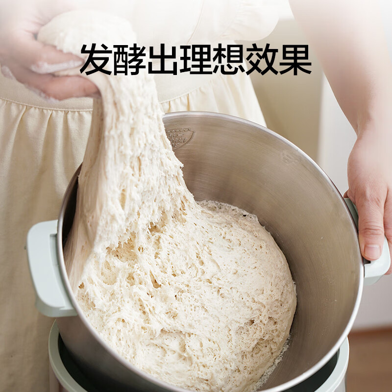 mokkom磨客和面机家用揉面面粉搅拌机全自动多功能智能厨师搅面机发酵醒面打蛋饺馅机5L大容量 豆蔻绿