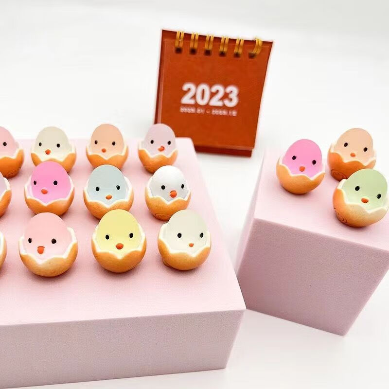 京噶夜光立体小鸡蛋壳荧光小鸡蛋玩具夜光小玩具呆萌夜光蛋壳diy 小鸡