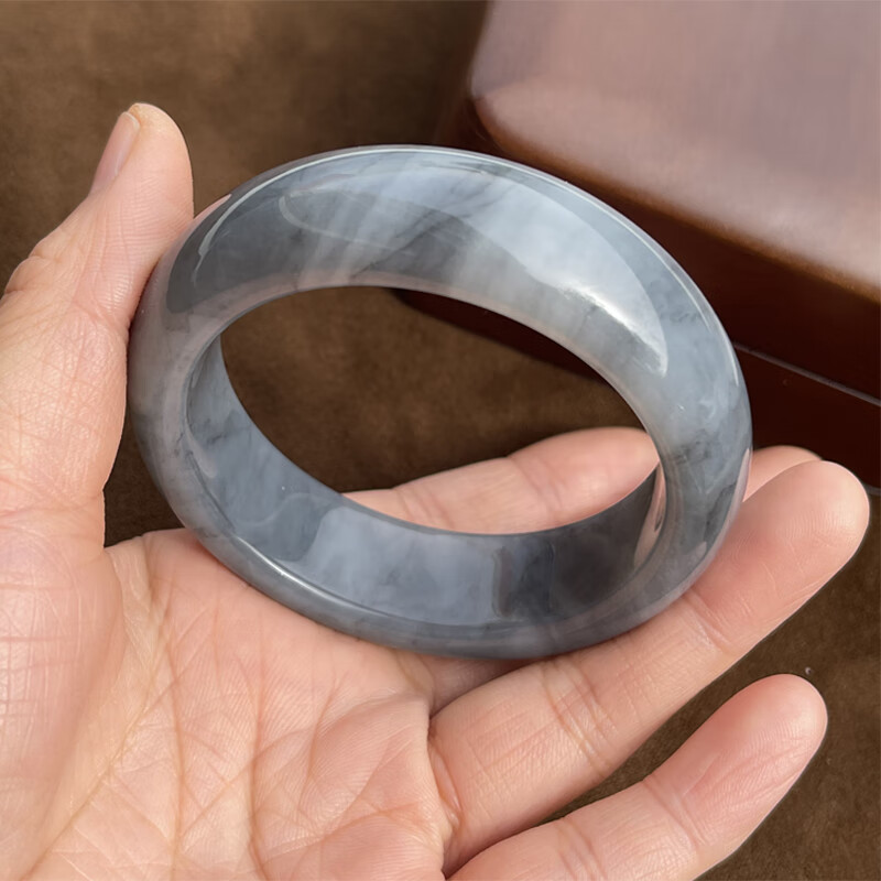 鑫小石匠新疆和田玉青花籽料女士手镯玉镯子内径57mm收藏级送母亲爱人