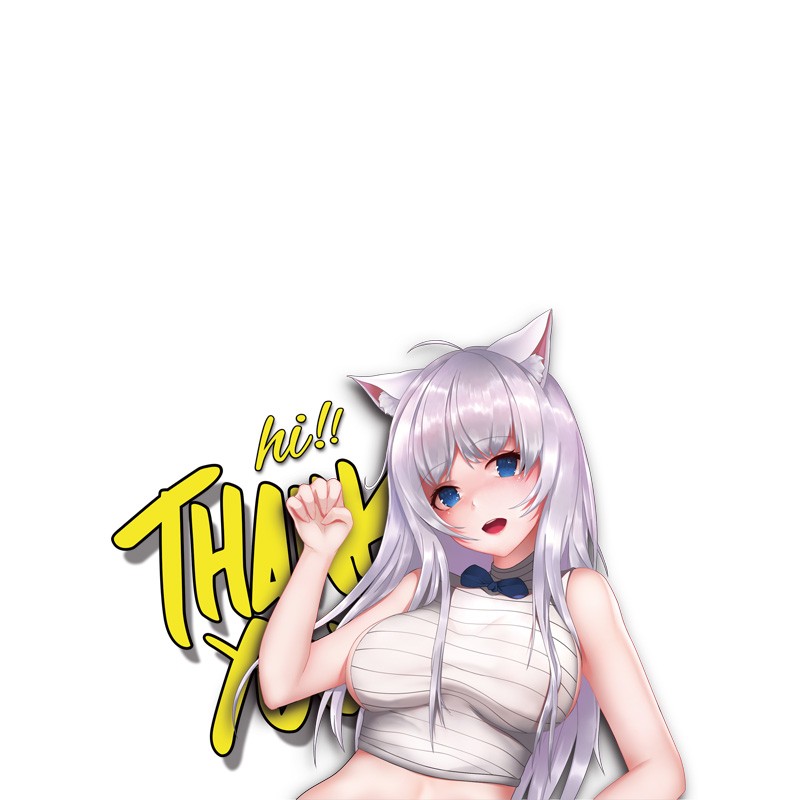 原创日系二次元动漫车贴兔女郎车身划痕贴电动车装饰贴 二次元 猫女郎