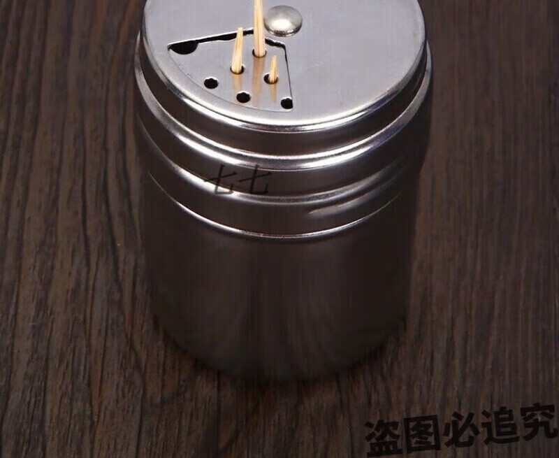 加厚不銹鋼牙簽盒牙簽罐牙簽瓶家餐廳牙簽筒多功能旋轉(zhuǎn)款牙簽盒的 #大號旋轉(zhuǎn)款/1個裝高品質(zhì)