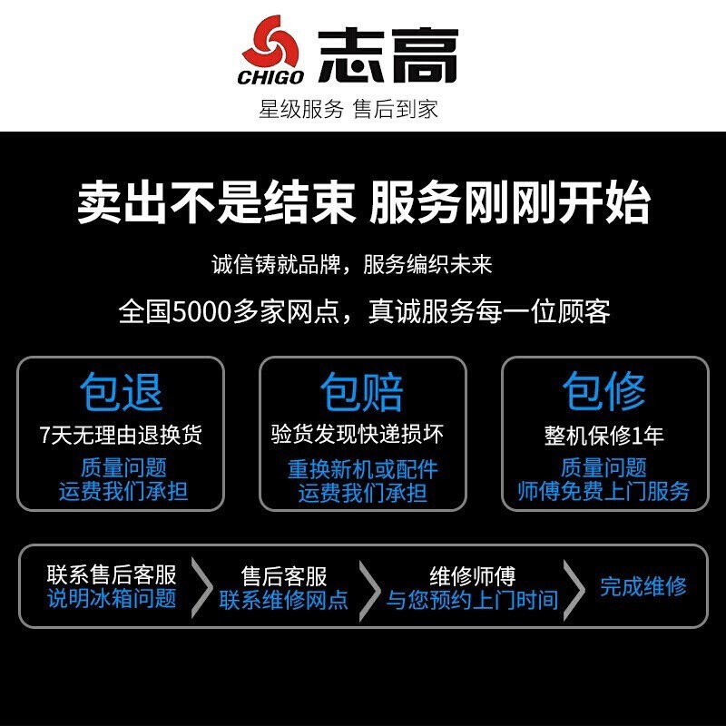 志高（CHIGO）全自动洗衣机 波轮宿舍迷你小型 智能波轮洗脱一体机 大容量 风干 【送货上门】 【7.5Kg-主销款-蓝光洗护+强动力电机】