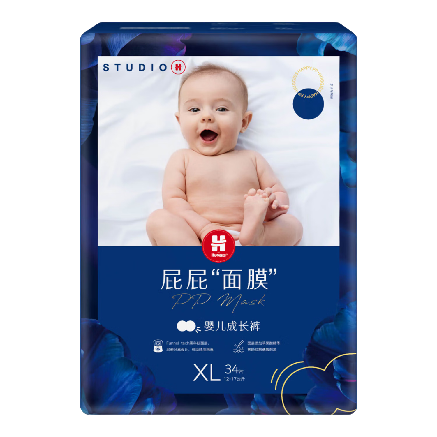 ���棨Huggies������ƨƨ��Ĥ�ɳ���Ӵ��XL34Ӥ����ʪ����͸������