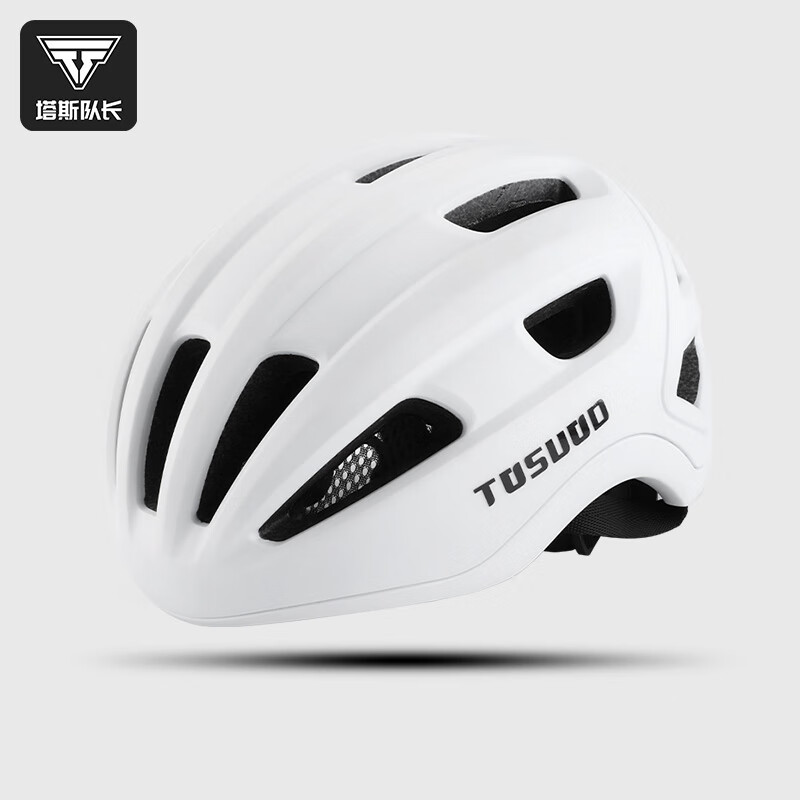 塔斯队长（TOSUOD）自行车骑行头盔抗冲击一体成型男女山地公路车安全帽护具装备