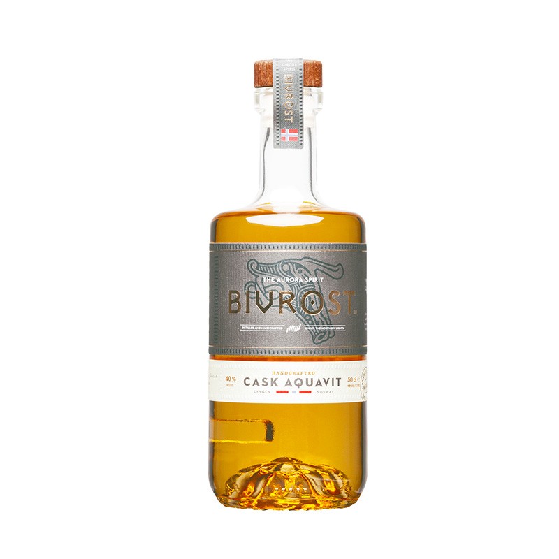 北极光金酒(bivrost)北欧原装进口  北极光木桶阿夸维特酒500ml单瓶装