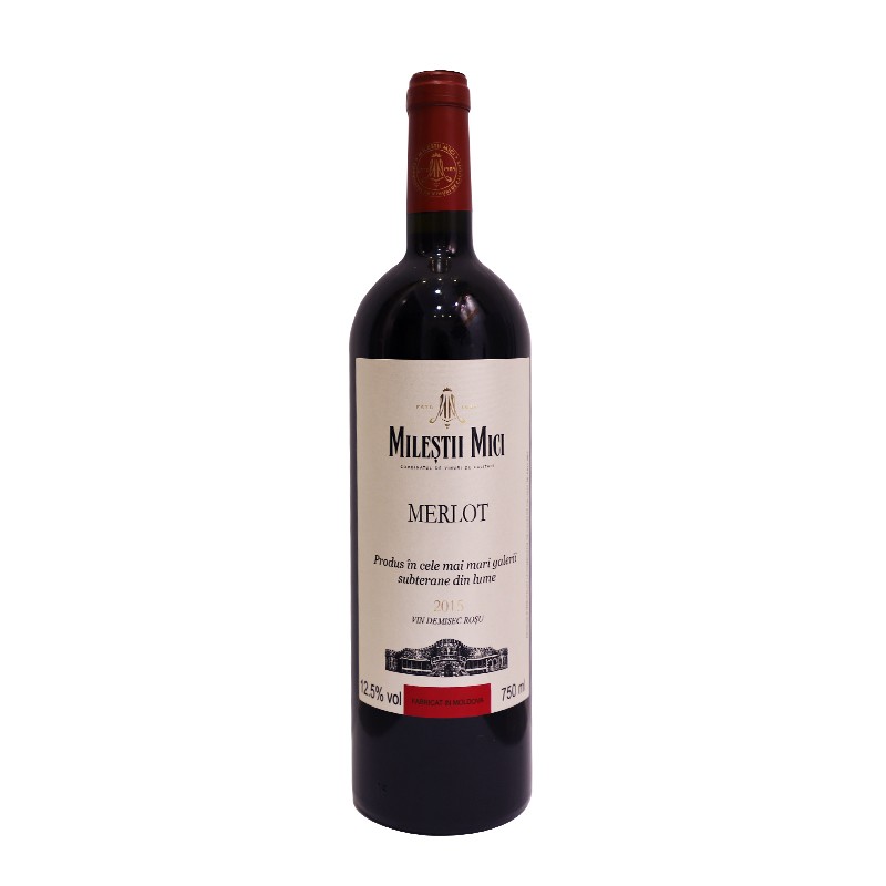 摩尔多瓦原瓶进口红酒 米茨古堡2015年梅洛半干红葡萄酒整箱装750ml 750ml*1支装
