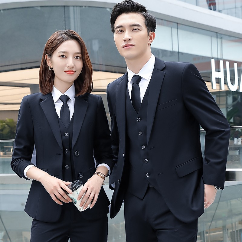 柏艺诗西装男套装新品职业装面试商务正装单位办公室上班工作服售楼部