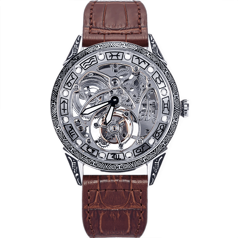 澳豪华t1星座机械表天体陀飞轮手表 男士品牌镂空背透雕刻轻奢腕表