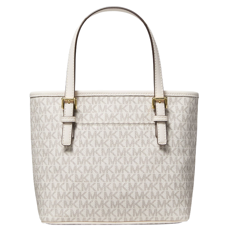MICHAEL KORS邁克高仕 MK Jet Set  travel 女士迷你老花托特包 菜籃子 香草白/奶白 278 迷你