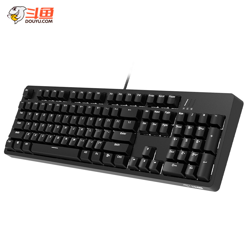 斗鱼（DOUYU.COM）DKM150 机械键盘 104键游戏键盘 有线白光机械键盘 电竞键盘 吃鸡键盘 黑色黑轴