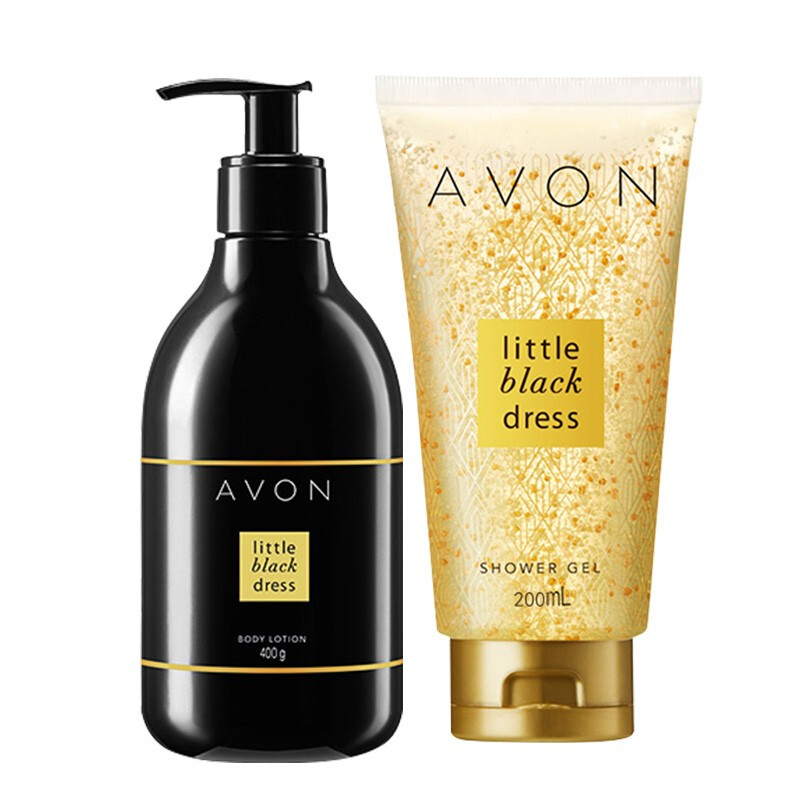 雅芳(avon)小黑裙香体乳400g 沐浴露400ml香体沐浴露保湿滋润香水香体