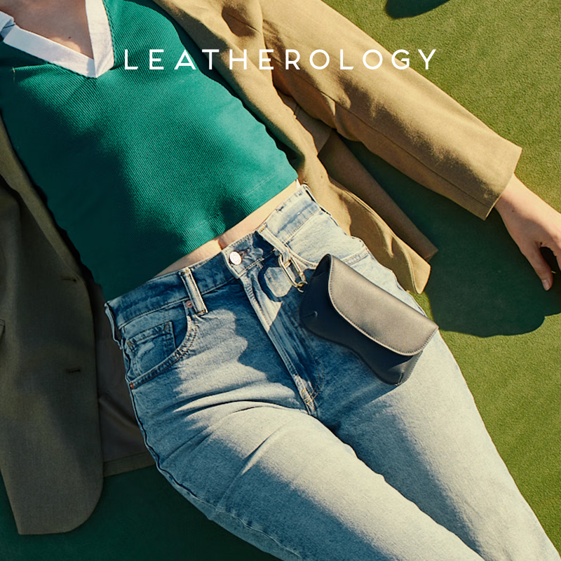 LEATHEROLOGY奥勒吉头层牛皮眼镜太阳镜收纳包便携女高级感真皮墨镜盒中秋礼物 玛瑙黑