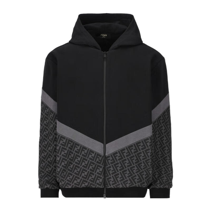 芬迪(fendi)【七夕礼物】 编辑精选男士连帽拉链卫衣 f1n6f l