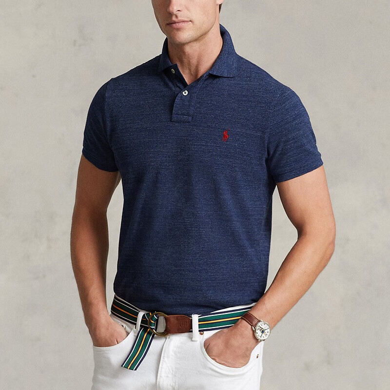 保罗拉夫劳伦(polo ralph lauren)柔软舒适 棉质透气 男士标志性网眼