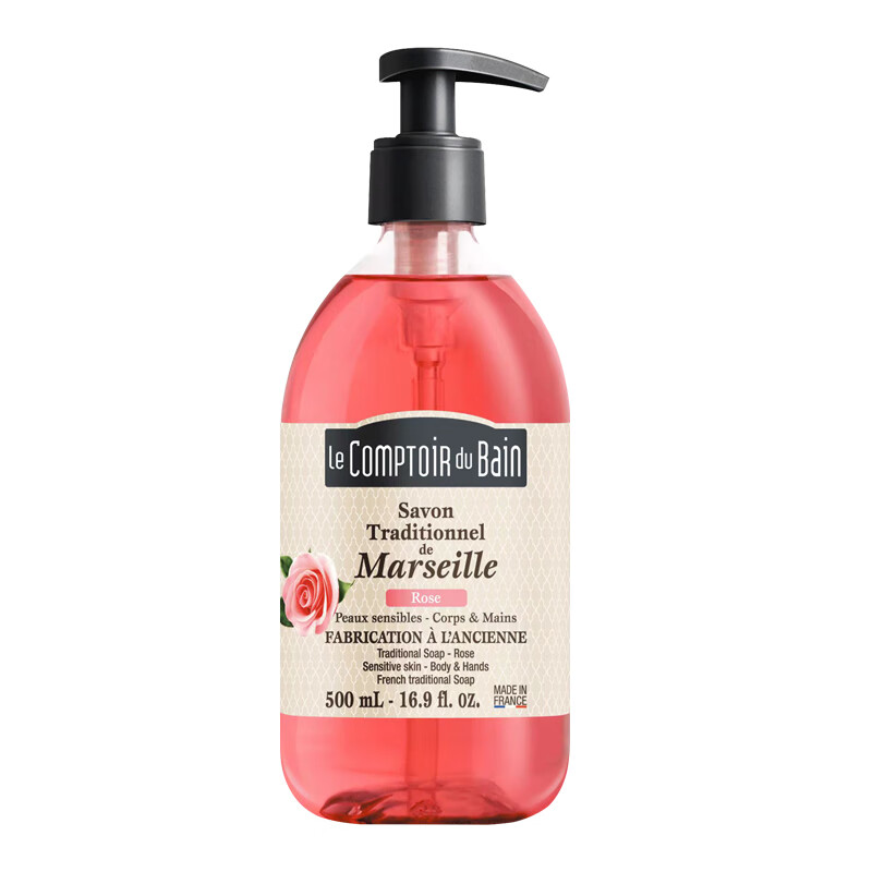 丽芙法国沐浴露液滋润保湿不紧绷敏感肌男女植物花香家庭装500ml 玫瑰