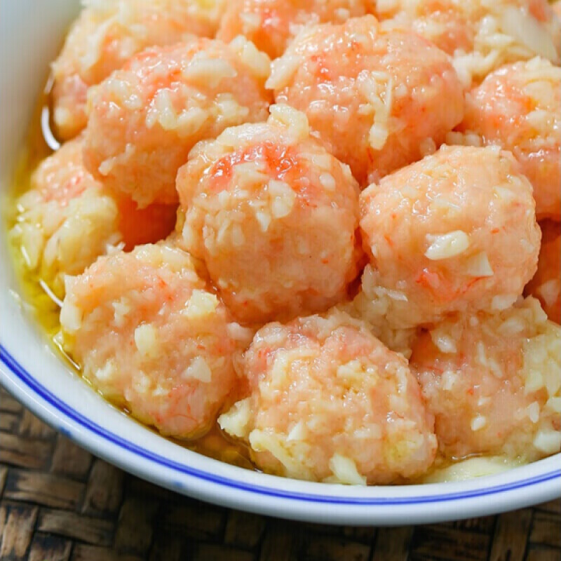 宜享健康蒜泥虾滑250即食麻辣虾丸虾球虾肉海鲜熟食 蒜香口味