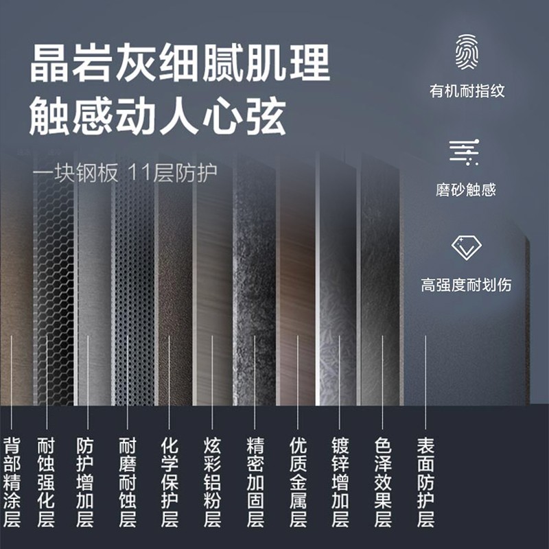 TCL 316升 风冷无霜电冰箱 变频一级能效33分贝低噪 负氧离子养鲜 现代轻奢风面板分区温控 （晶岩灰）R316V7-D