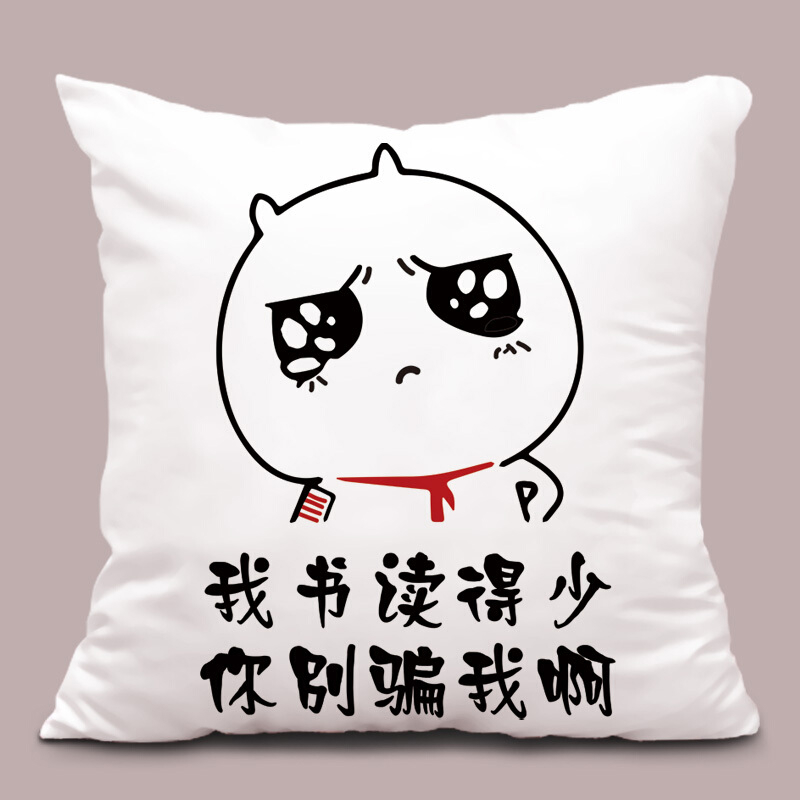 搞笑表情包抱枕 暴走漫画抱枕 表情包个性搞怪靠垫 恶