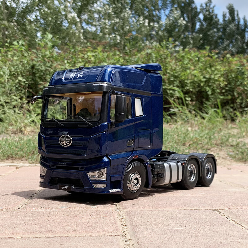 天智星卡车模型重卡1:24一汽解放原厂车模解放j7牵引头工程运输卡车
