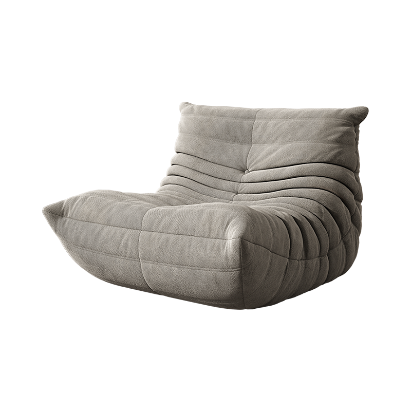 梵爱(VASO LOVE)毛毛虫懒人沙发阳台设计师网红ins北欧轻奢绒布单人躺椅 懒人椅