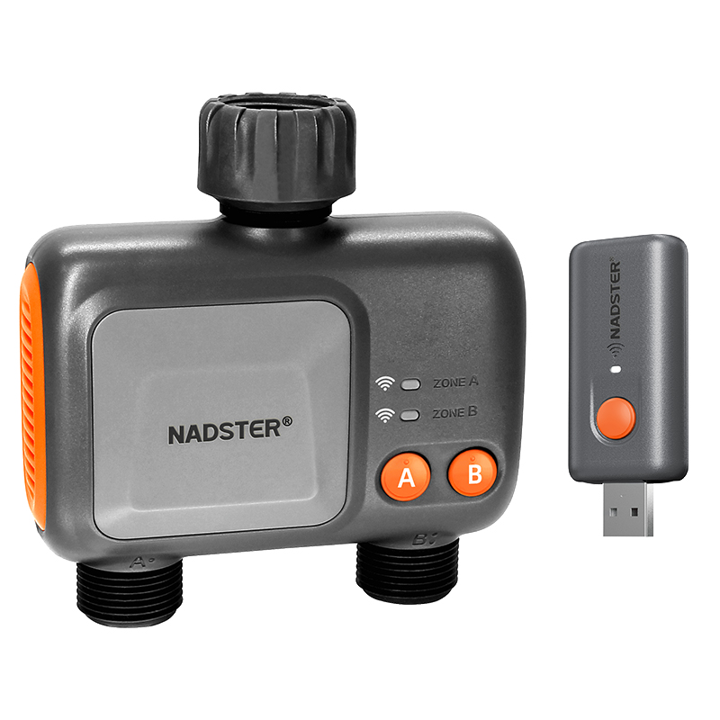 耐德斯特網(wǎng)關(guān)藍(lán)牙雙路自動(dòng)澆花控制器手機(jī)遙控滴灌霧化設(shè)備+兩用噴頭10組