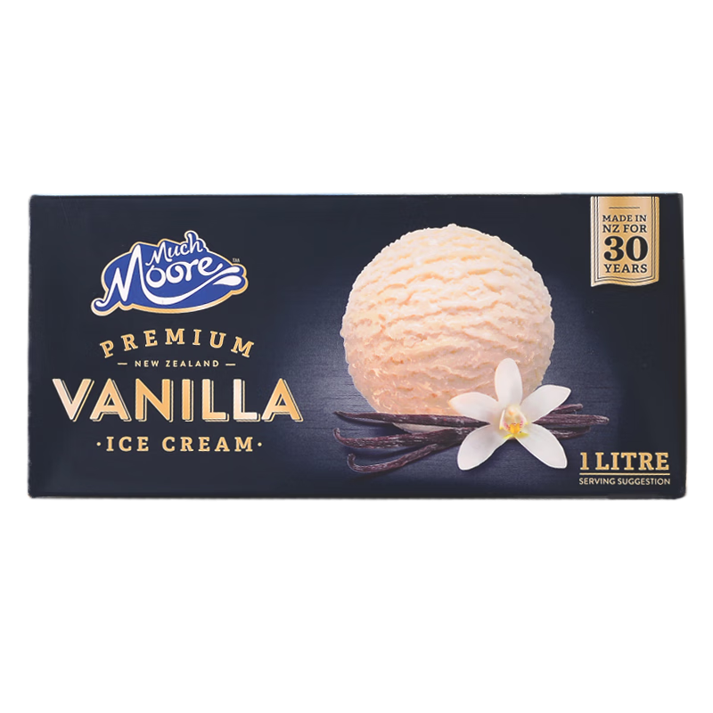 玛琪摩尔（MUCHMOORE） 新西兰进口香草冰淇淋 牛奶冰激淋雪糕冷饮 香草味 1盒装