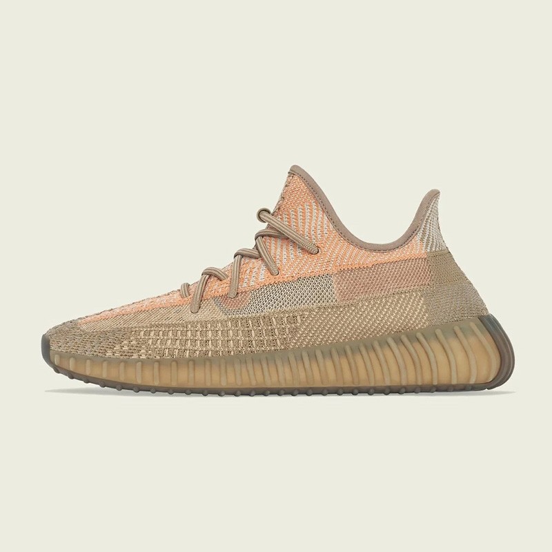 adidas三叶草 yeezy 350 v2 灰蓝橙灰天使 椰子休闲鞋