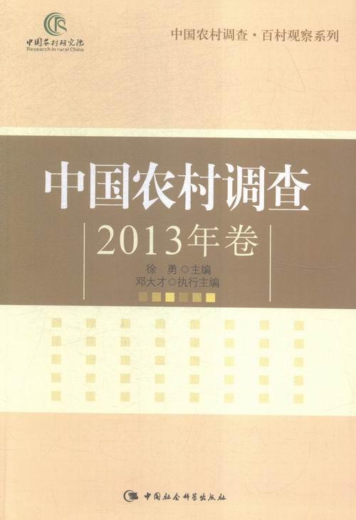 中国农村调查-2013年卷 徐勇 政治/军事 9787516167489