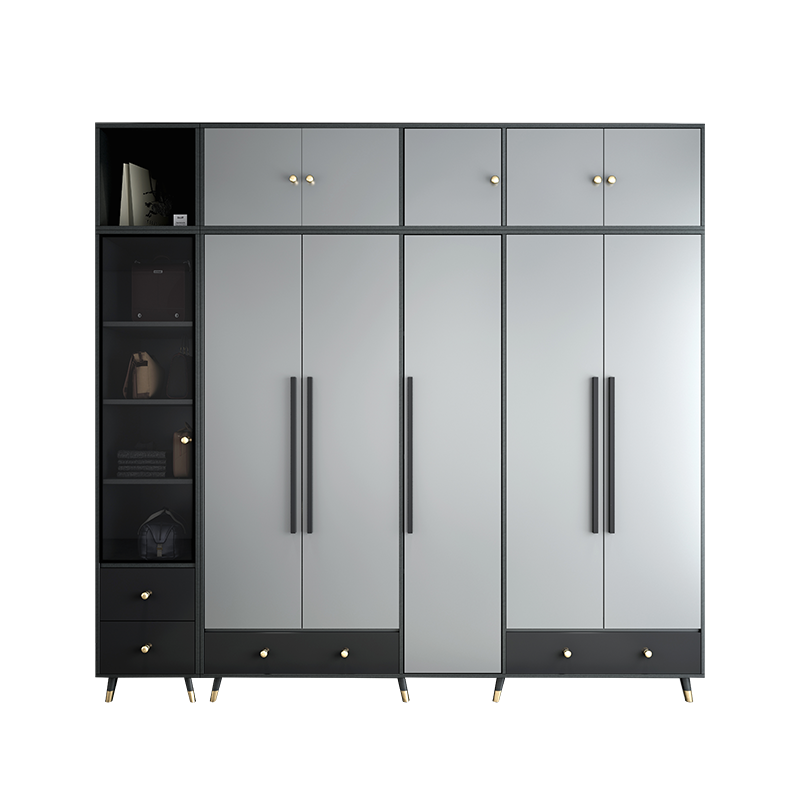 臻享家 衣柜 现代简约北欧轻奢小户型平开门橱卧室衣柜 三门衣柜 单衣柜