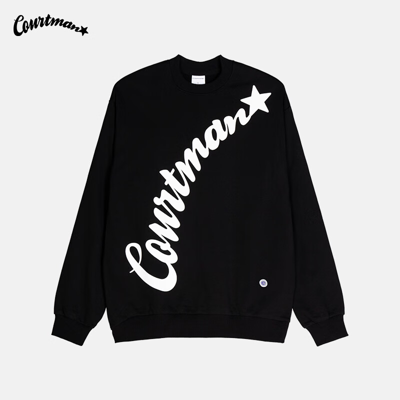 野球帝美式复古针织圆领卫衣2023秋冬新运动休闲百搭套头衫简约内外