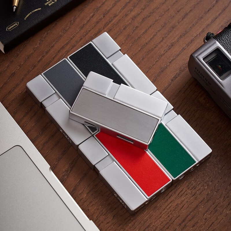 英雄(HERO)充气防风打火机雪茄直冲蓝焰创意打火机高档男士礼品生日礼物 HET1008-5绿色 标配装 1个