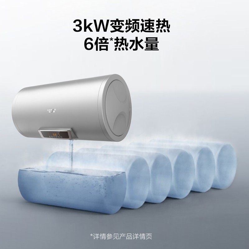 AO史密斯 电热水器60升 终身免更换镁棒 E60VC0 金圭内胆 变频速热 储水式家用