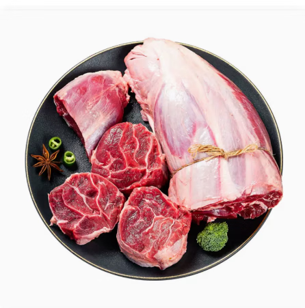 果亦橙黄牛腱子肉新鲜牛肉前腿肉带筋生鲜牛肉牛花腱腱子生牛肉冷冻