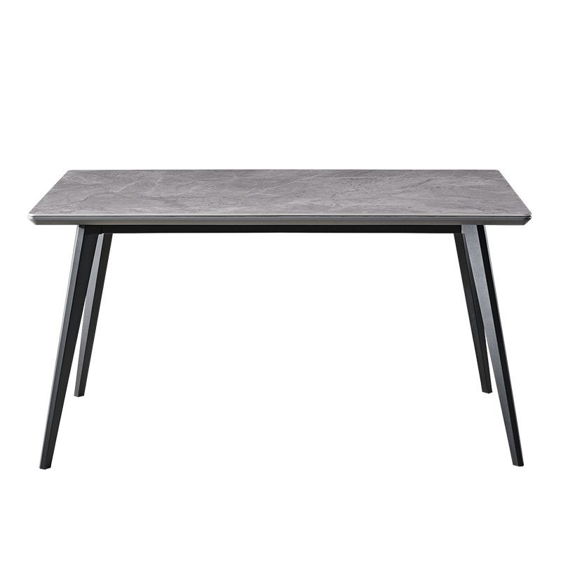 全友家居 餐桌椅 简约意式新型岩板餐桌客餐厅轻奢金属框架双色台面家用长方形吃饭方桌670120 A餐桌/1.4m(不含餐椅)