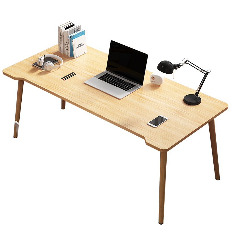 宜造电脑桌书桌简约家用单板桌学生写字桌卧室桌子租房电脑台式桌 100X60cm园橡木色+PVC木脚