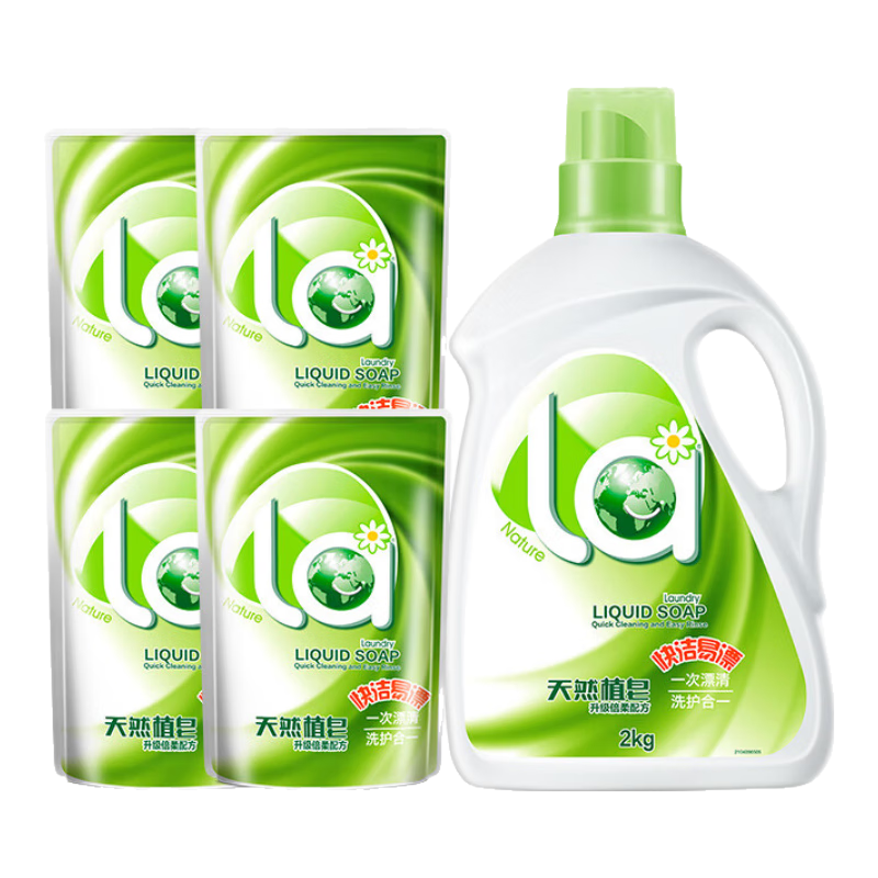 妈妈壹选 洗衣液天然皂液 9斤（瓶装1L*3+袋装500ml*3） 49.9元(需领券)