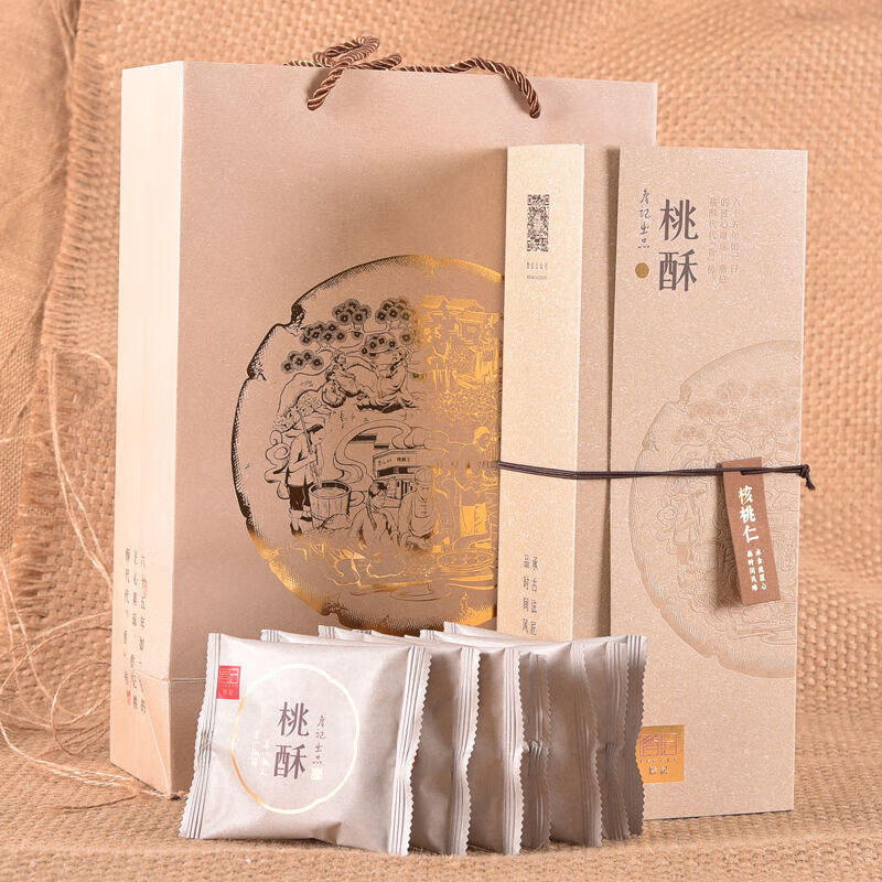 詹记宫廷桃酥坚果核桃杏仁桃酥礼盒装糕点心零食安徽合肥特产 核桃仁