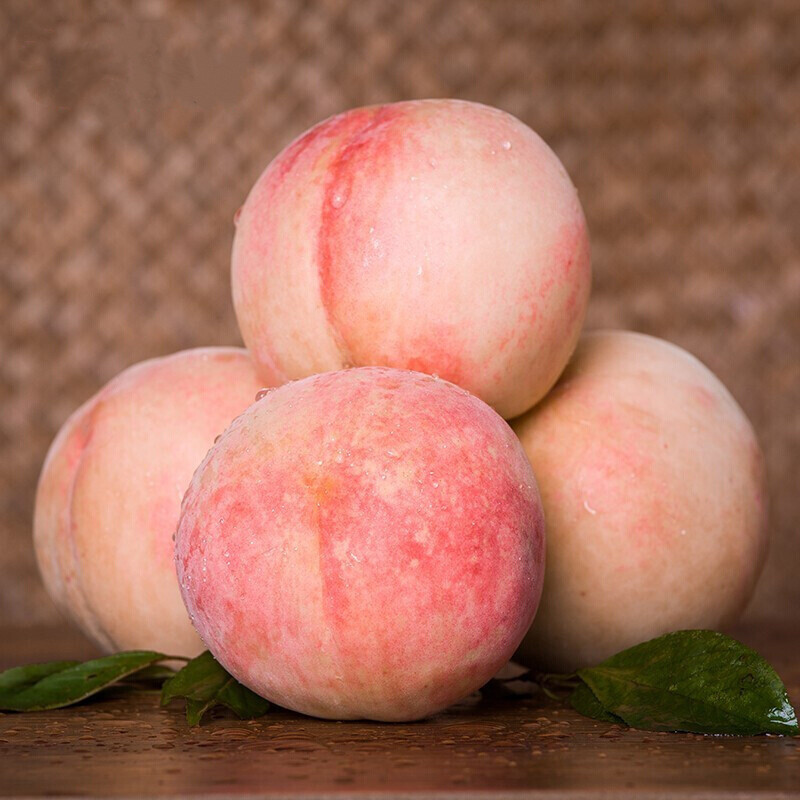 媚调浙江水蜜桃奉化桃新鲜当季水果桃玉露大桃子 4粒装 单果250g左右