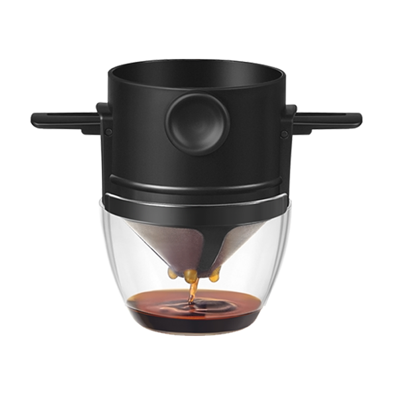 SIMELO咖啡具无敌选择：双层不锈钢手冲壶滤杯滴漏式咖啡壶过滤网