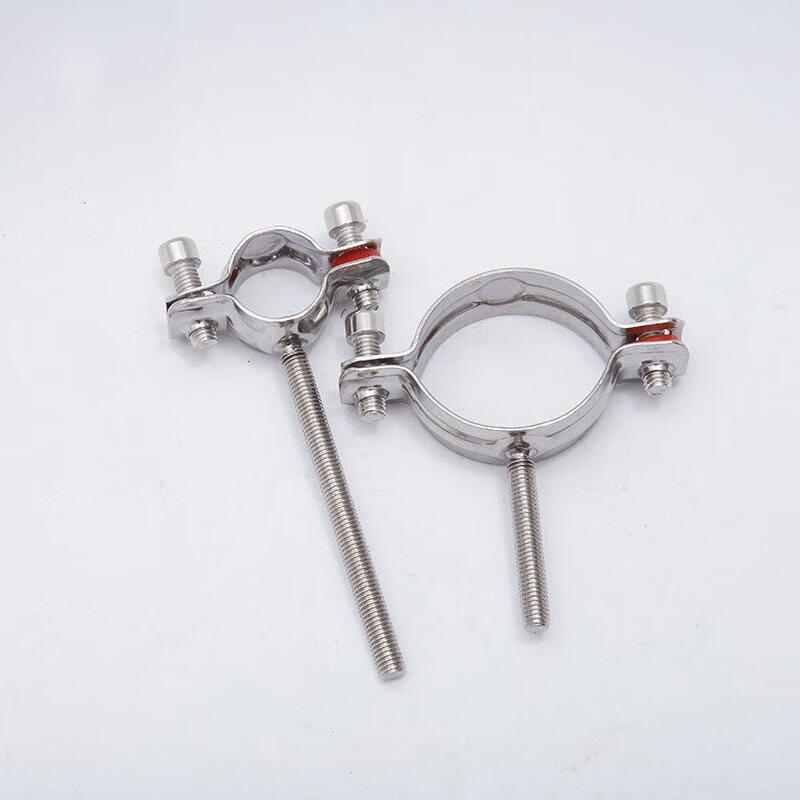 曦筱茵304不锈钢带螺杆支架pvc下水管道支架可调节管卡管道固定管托