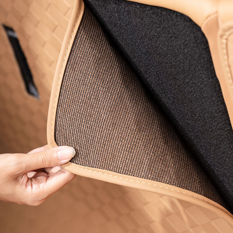 蓝速电适用25款岚图梦想家全包围皮革尾箱垫后备箱保护垫内饰改装配件 25款岚图梦想家尾箱垫-驼棕5件套