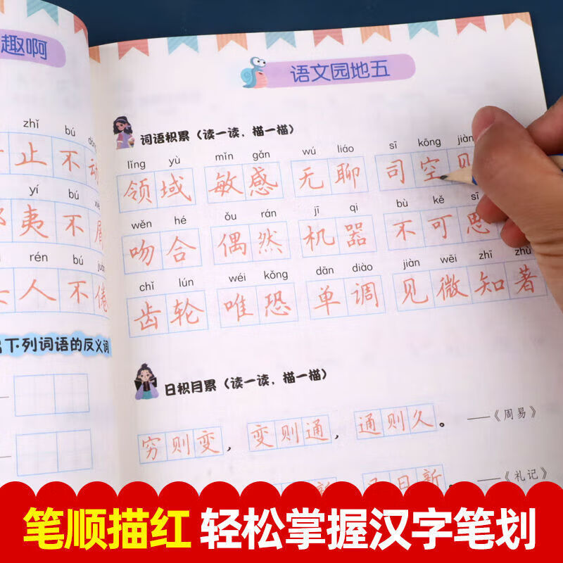 六年级下册小学语文生字书写练习课后巩固同步训练词语积累同步小学生人教版课本教材笔顺描红临摹书籍 六年级下册小学语文生字书写练习