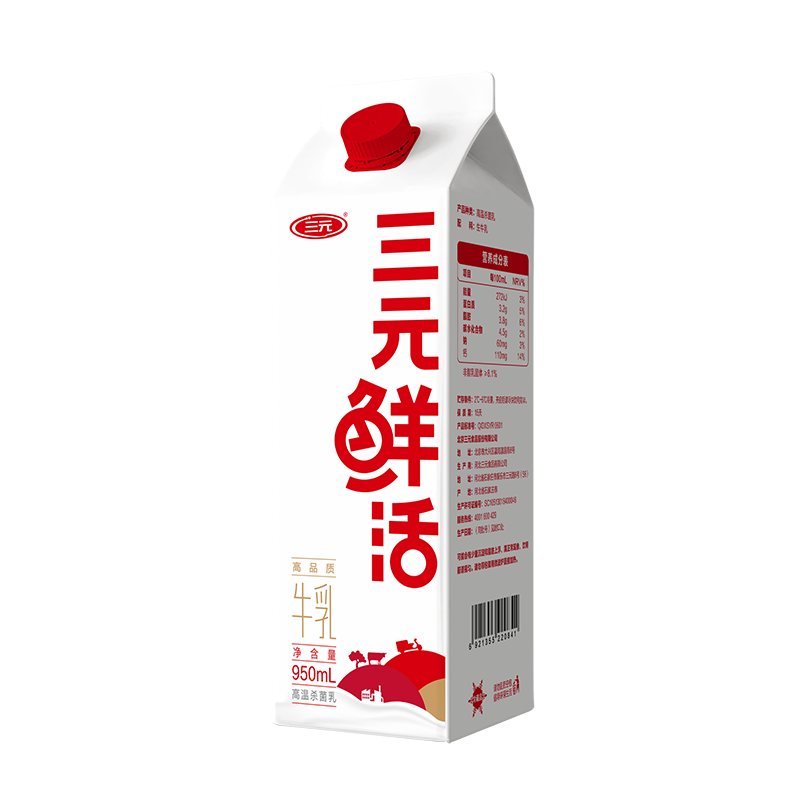 SANYUAN 三元 鲜活牛乳 950ml