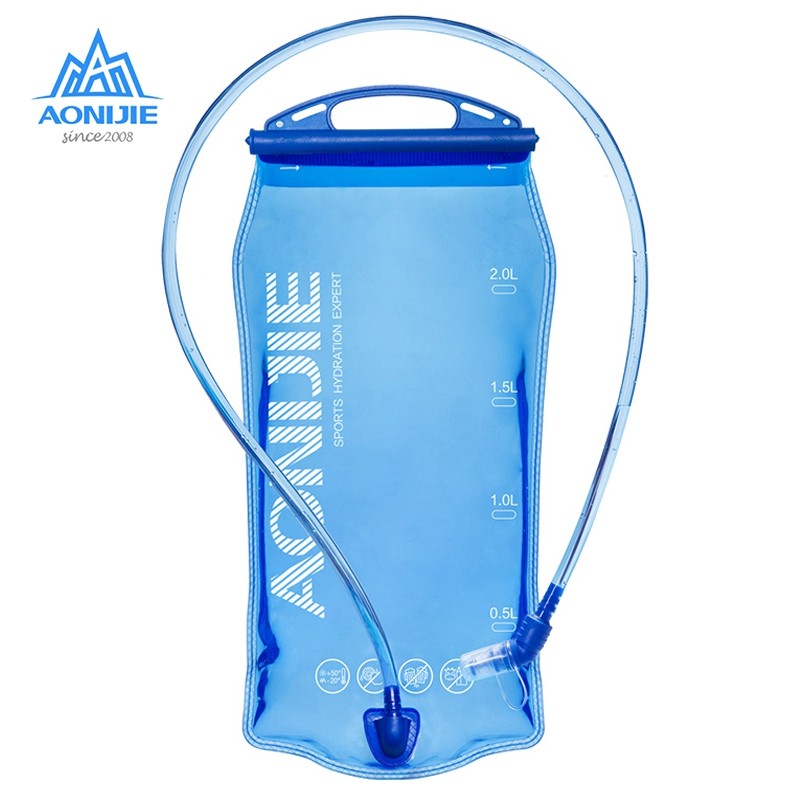 奥尼捷（AONIJIE）跑步水袋户外骑行登山便携水囊水壶运动健身折叠水杯环保饮水袋 2L